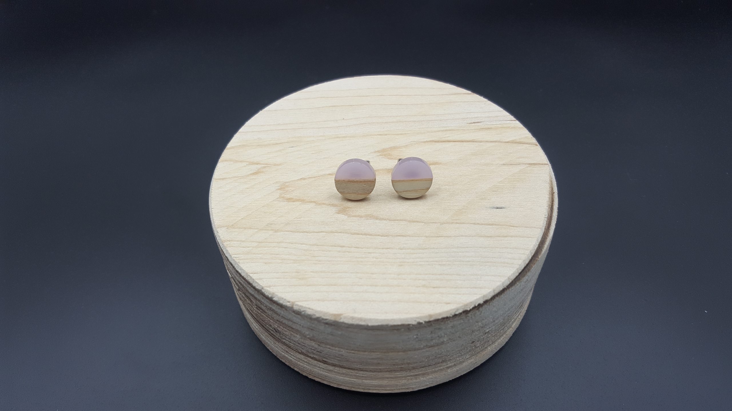 Kolczyki KÓŁKA FIOLETOWE - obrazek 3