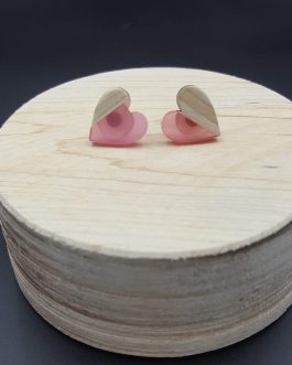 Kolczyki SERCA RÓŻOWE
