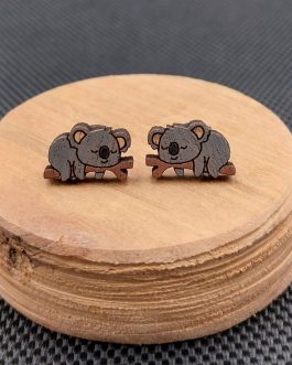 Kolczyki drewniane KOALA