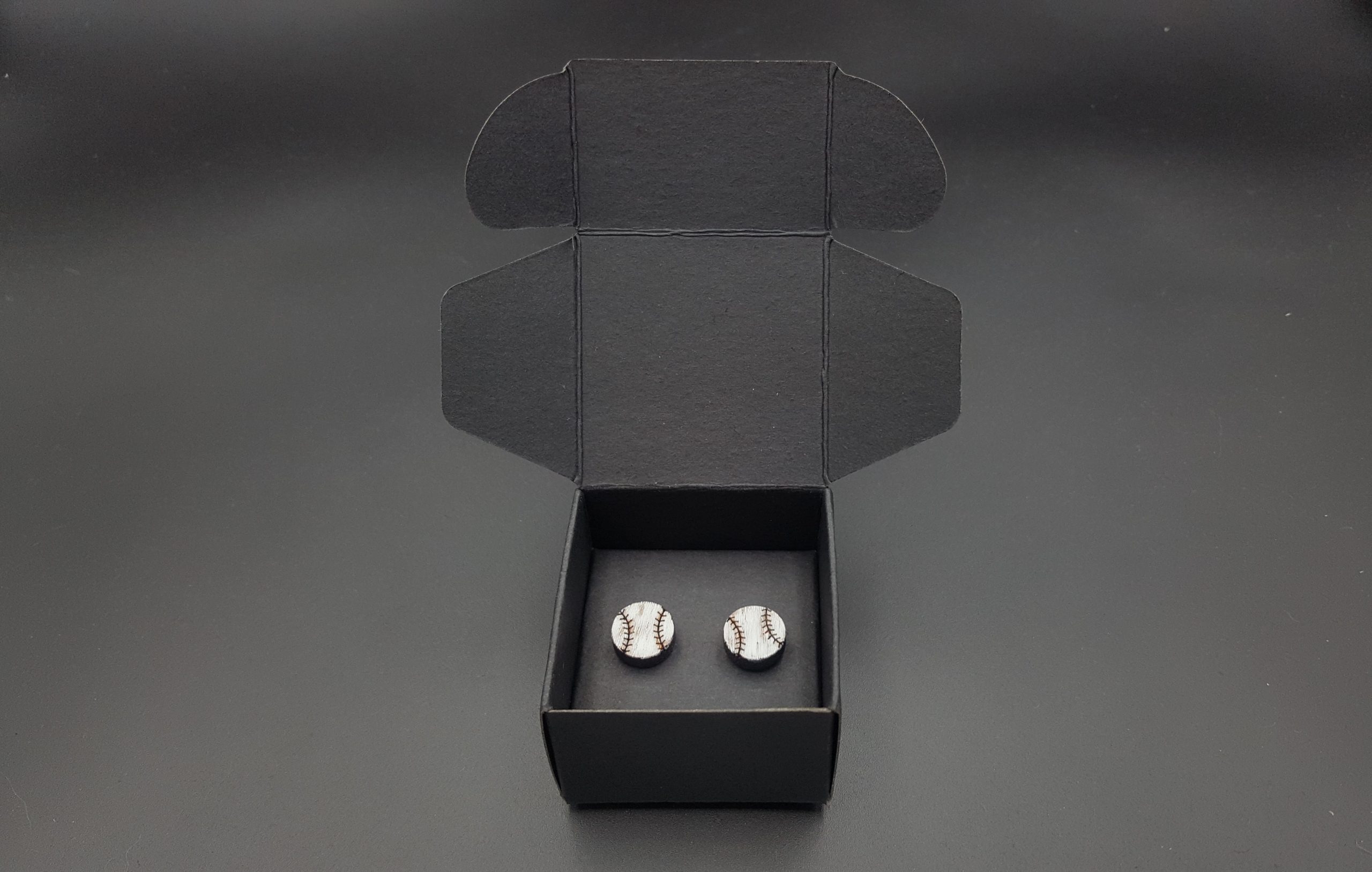 Kolczyki drewniane BASEBALL - obrazek 4