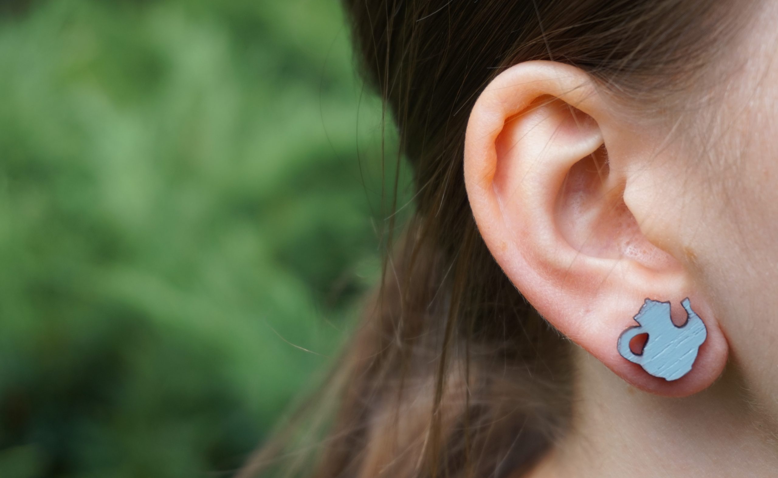 Kolczyki drewniane DZBANEK I FILIŻANKA - obrazek 6