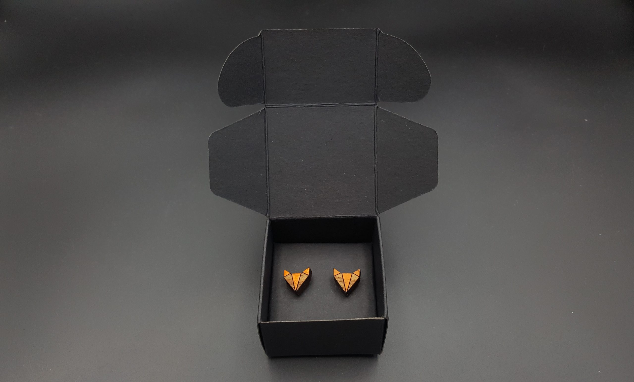 Kolczyki drewniane LISY POMARAŃCZOWE - obrazek 4