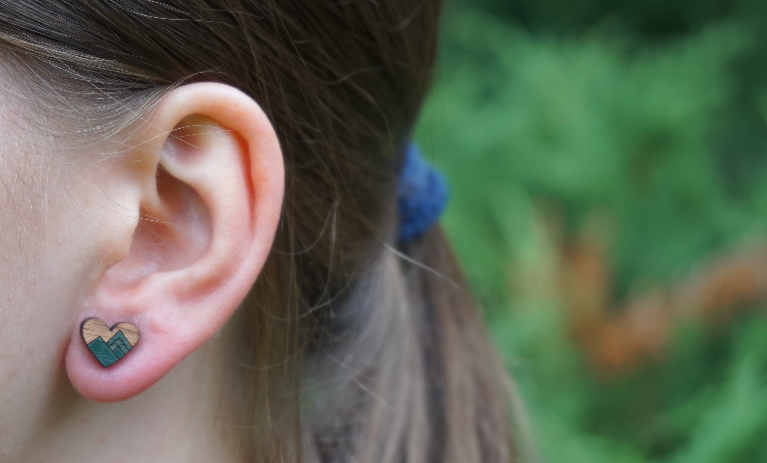 Kolczyki drewniane SERCA GÓRY - obrazek 5