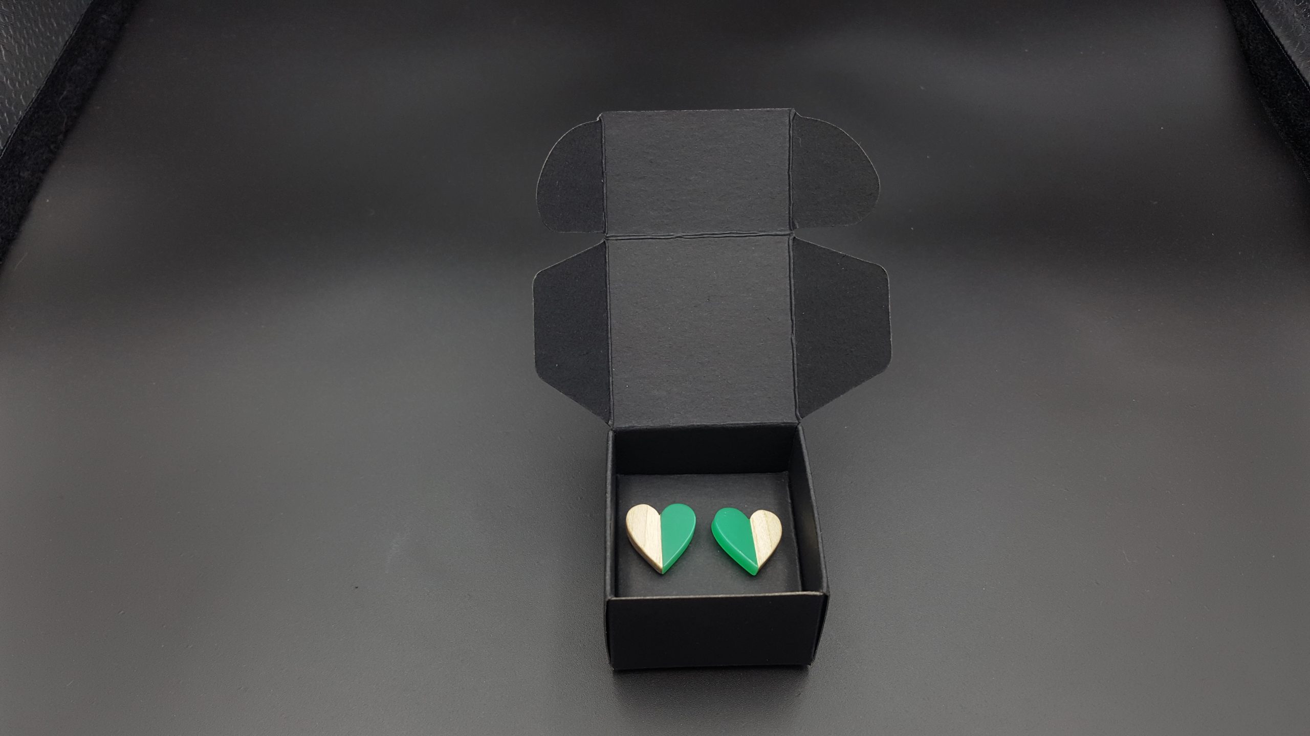 Kolczyki SERCA ZIELONE - obrazek 5