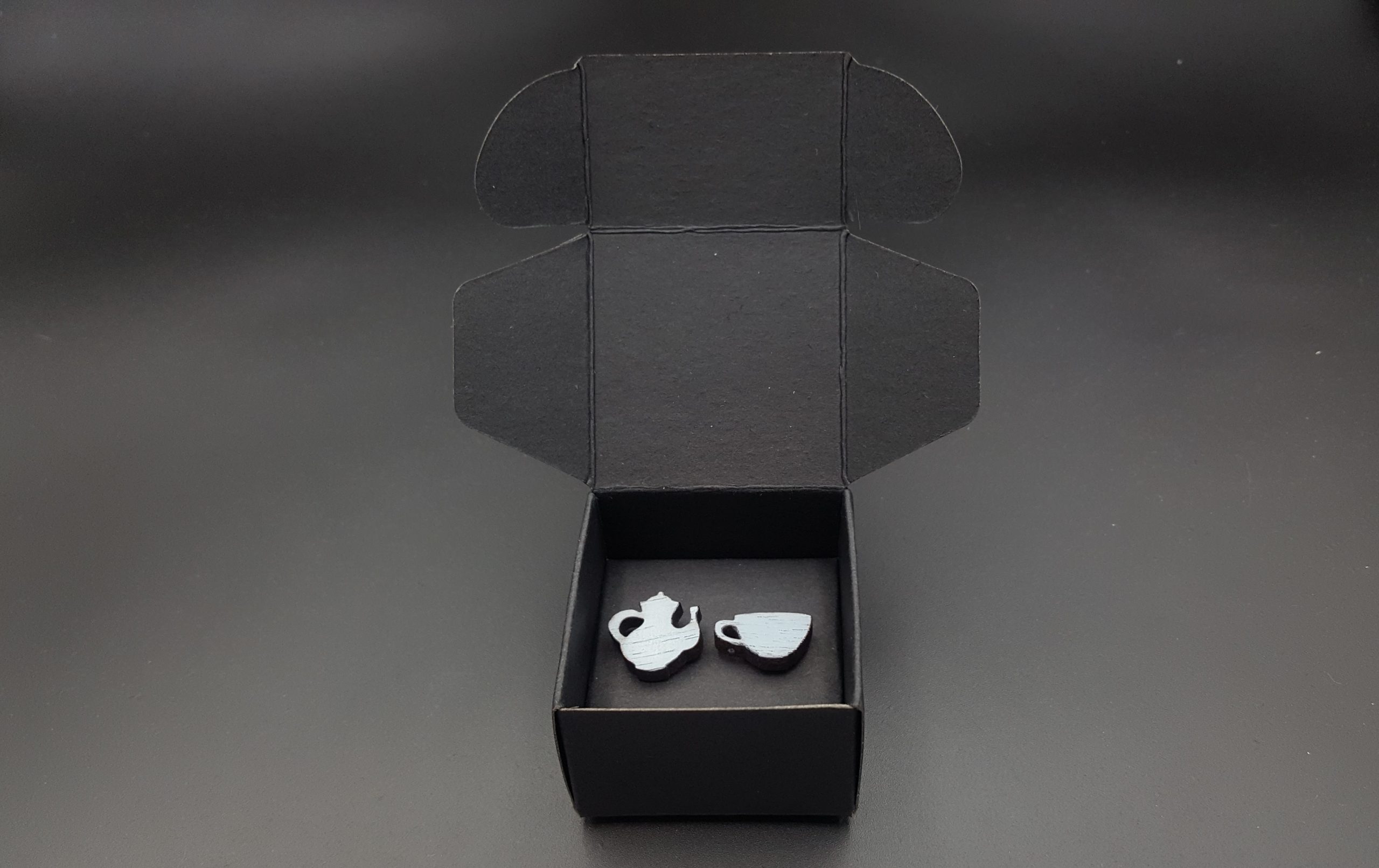 Kolczyki drewniane DZBANEK I FILIŻANKA - obrazek 4