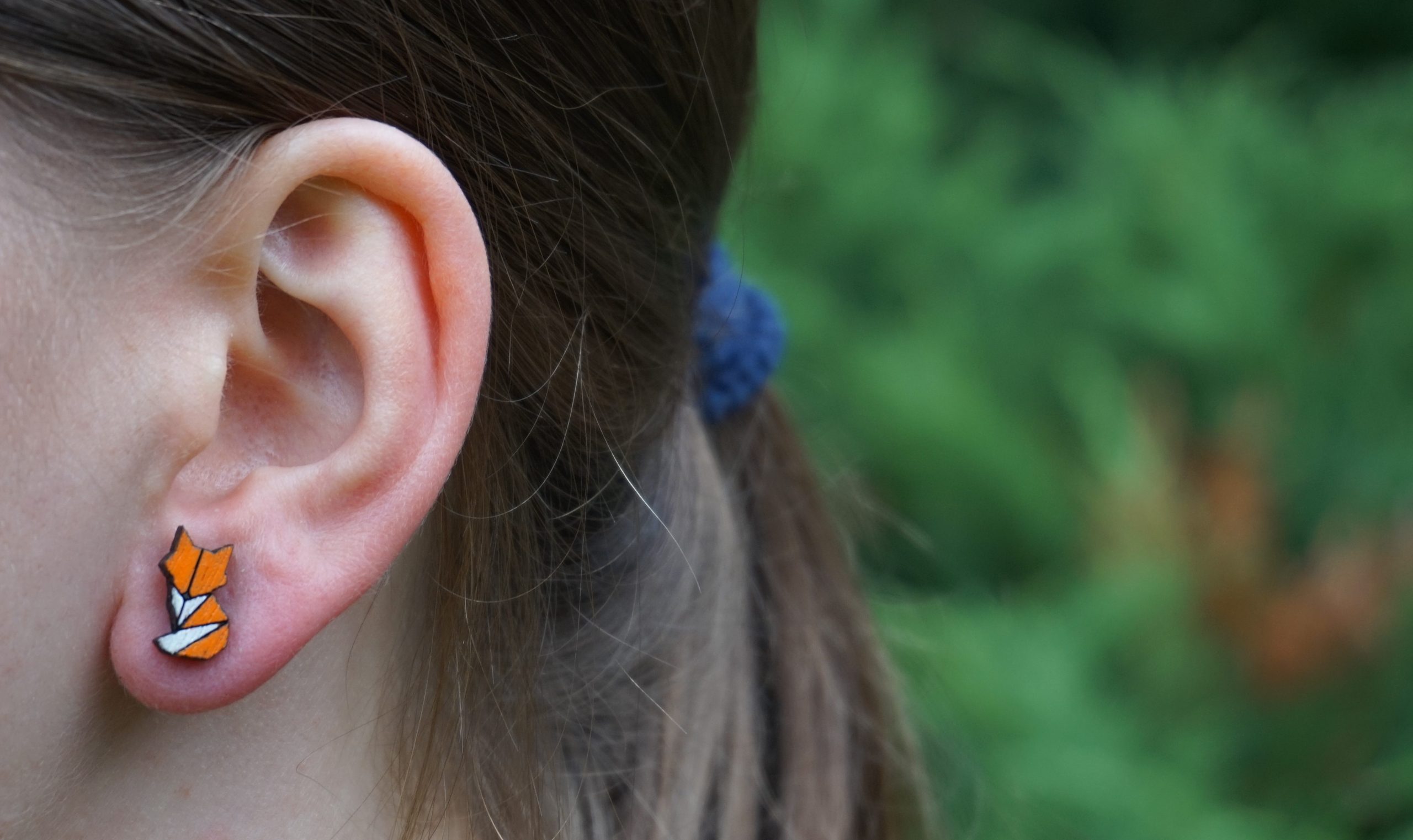 Kolczyki drewniane LISY - obrazek 5