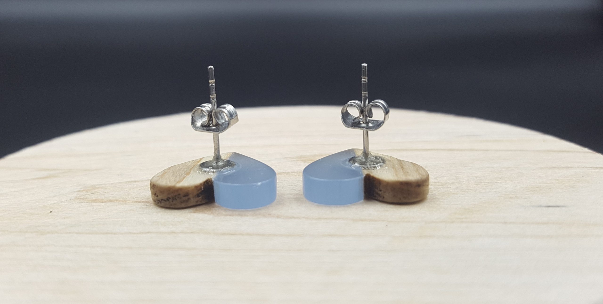 Kolczyki SERCA NIEBIESKIE - obrazek 3