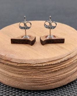 Kolczyki drewniane PTAKI CZERWONE