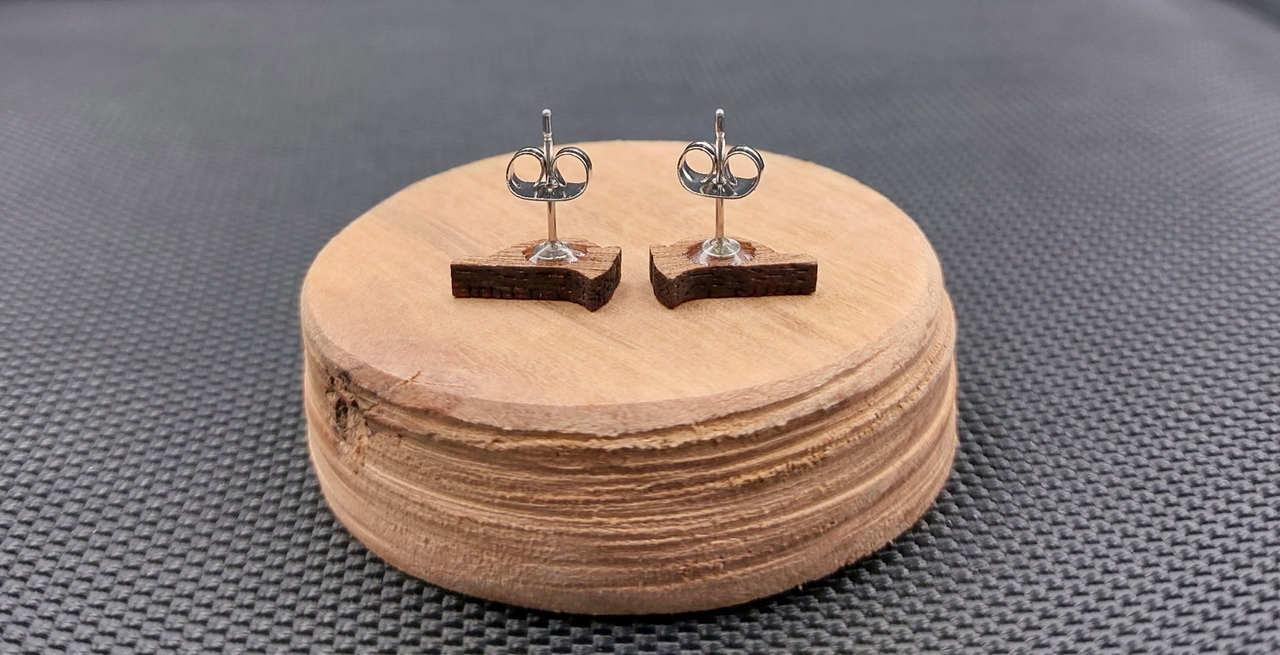 Kolczyki drewniane PTAKI CZERWONE - obrazek 2