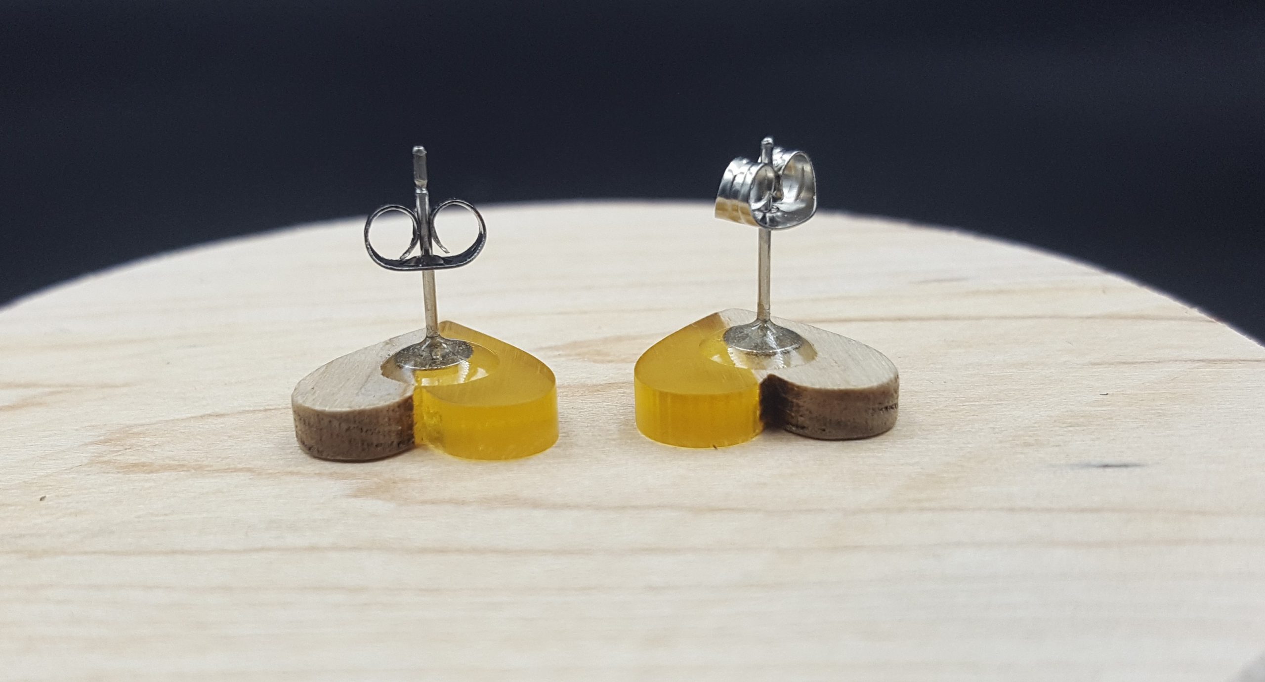 Kolczyki SERCA ŻÓŁTE - obrazek 3