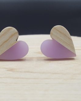 Kolczyki SERCA FIOLETOWE