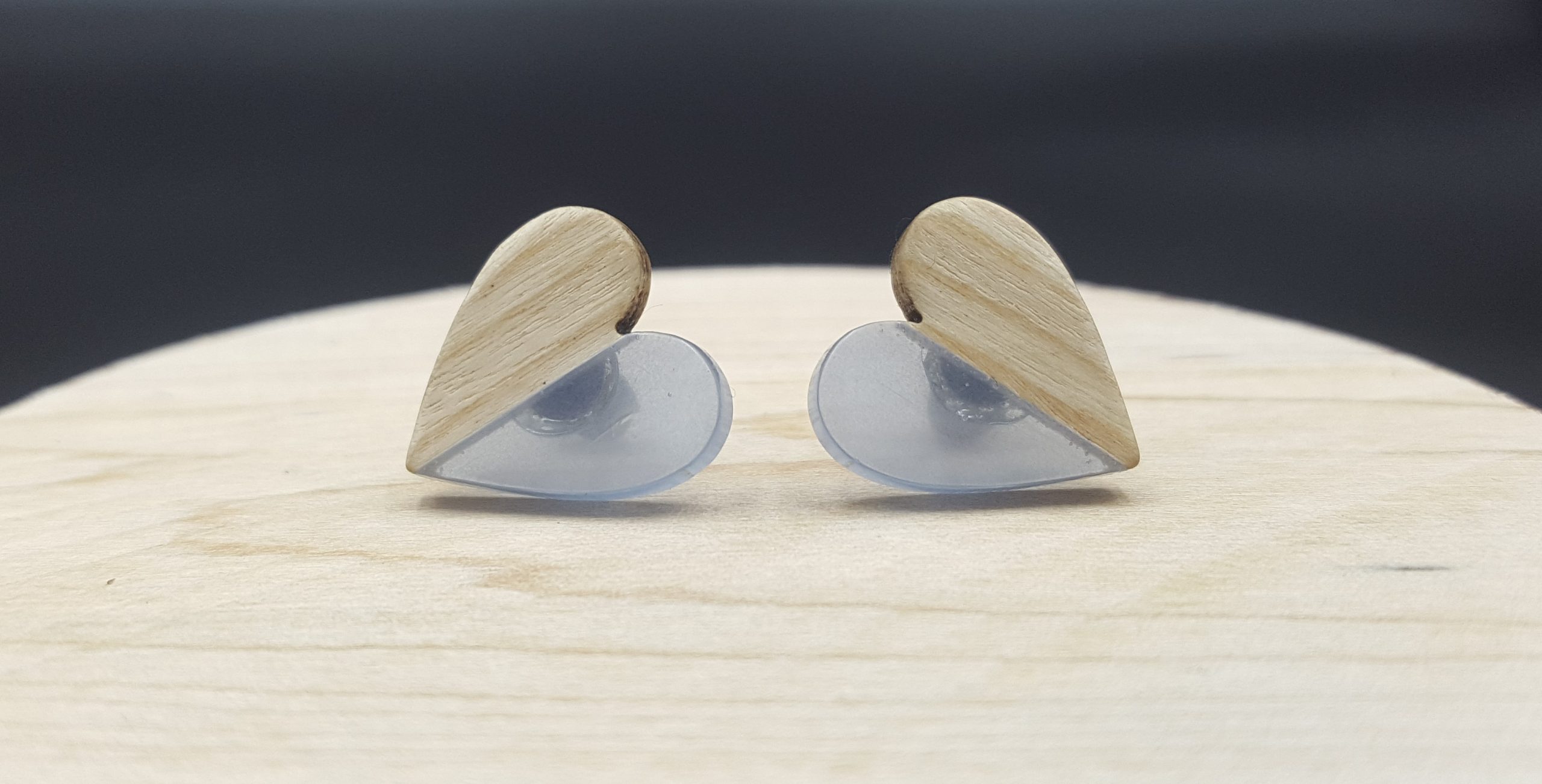 Kolczyki SERCA NIEBIESKIE - obrazek 2