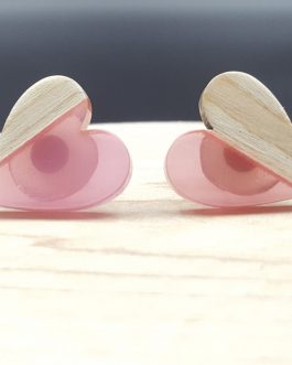 Kolczyki SERCA RÓŻOWE