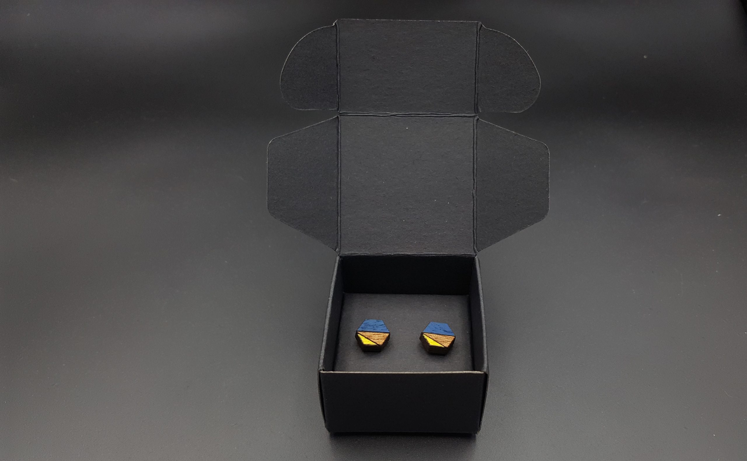 Kolczyki drewniane SZEŚCIOKĄTY - obrazek 4