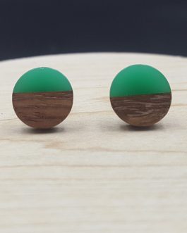 Kolczyki KÓŁKA ZIELONE