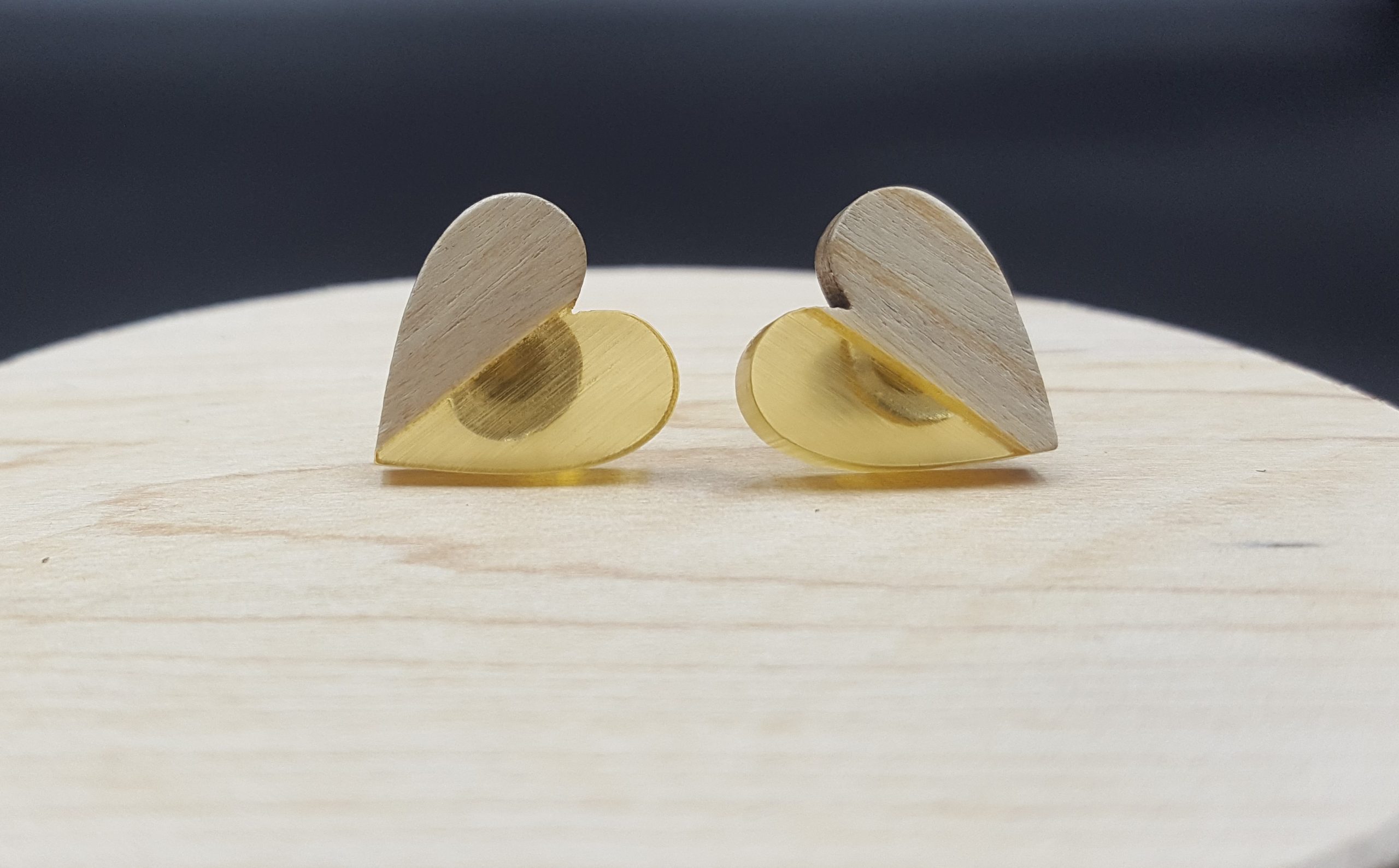 Kolczyki SERCA ŻÓŁTE - obrazek 2