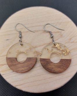 Kolczyki KÓŁKA ZE ZŁOTKIEM