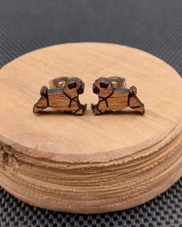 Kolczyki drewniane MOPSY