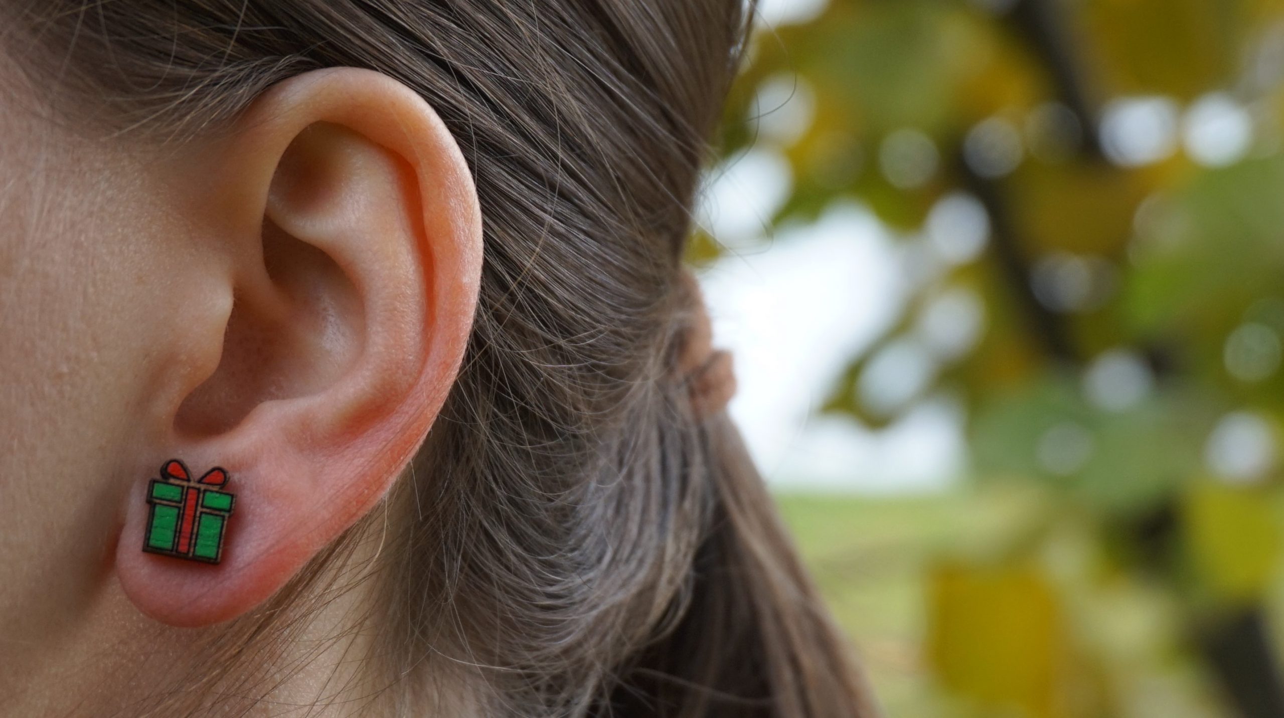 Kolczyki drewniane PREZENTY - obrazek 5