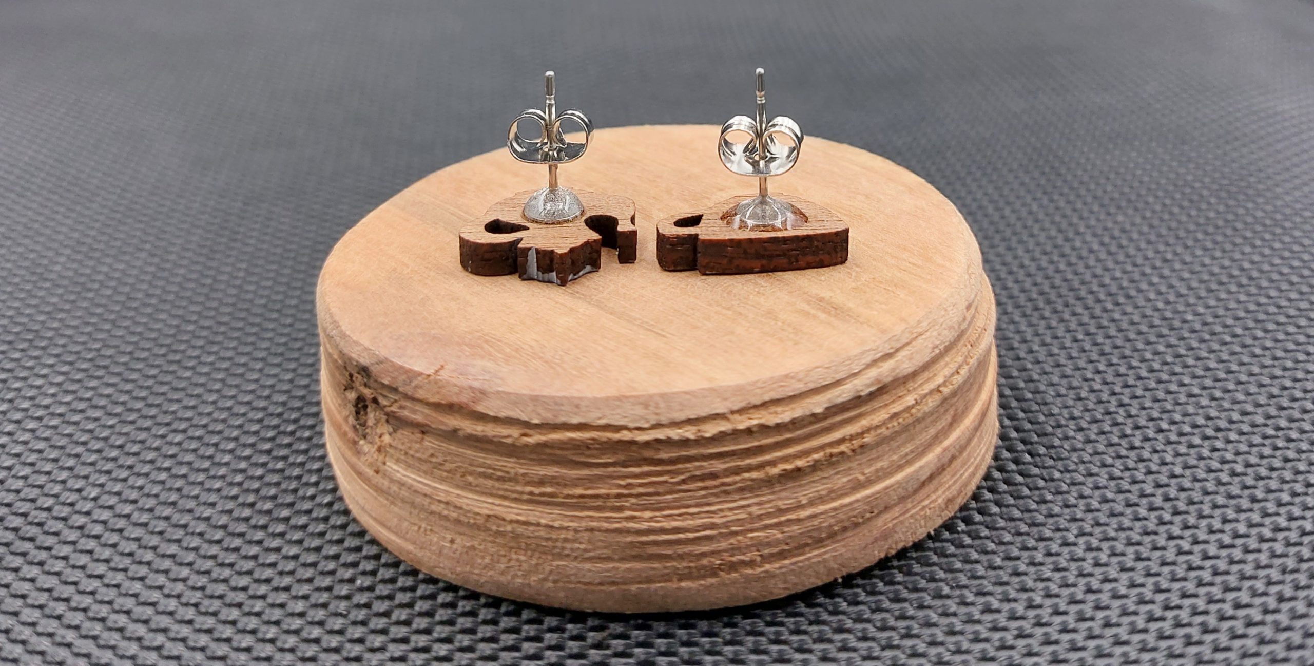Kolczyki drewniane DZBANEK I FILIŻANKA - obrazek 2