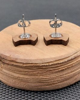 Kolczyki drewniane KOTY ZIELONE