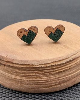 Kolczyki drewniane SERCA GÓRY
