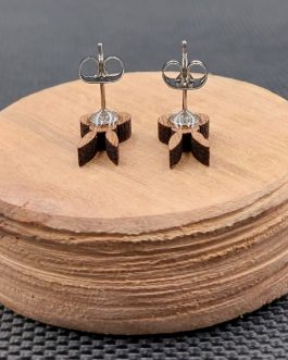 Kolczyki drewniane KRÓLIKI SZARE