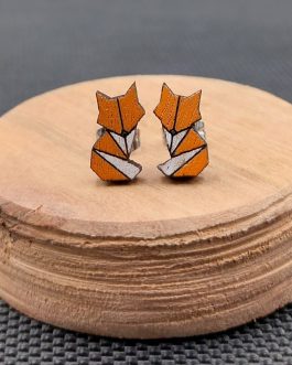 Kolczyki drewniane LISY