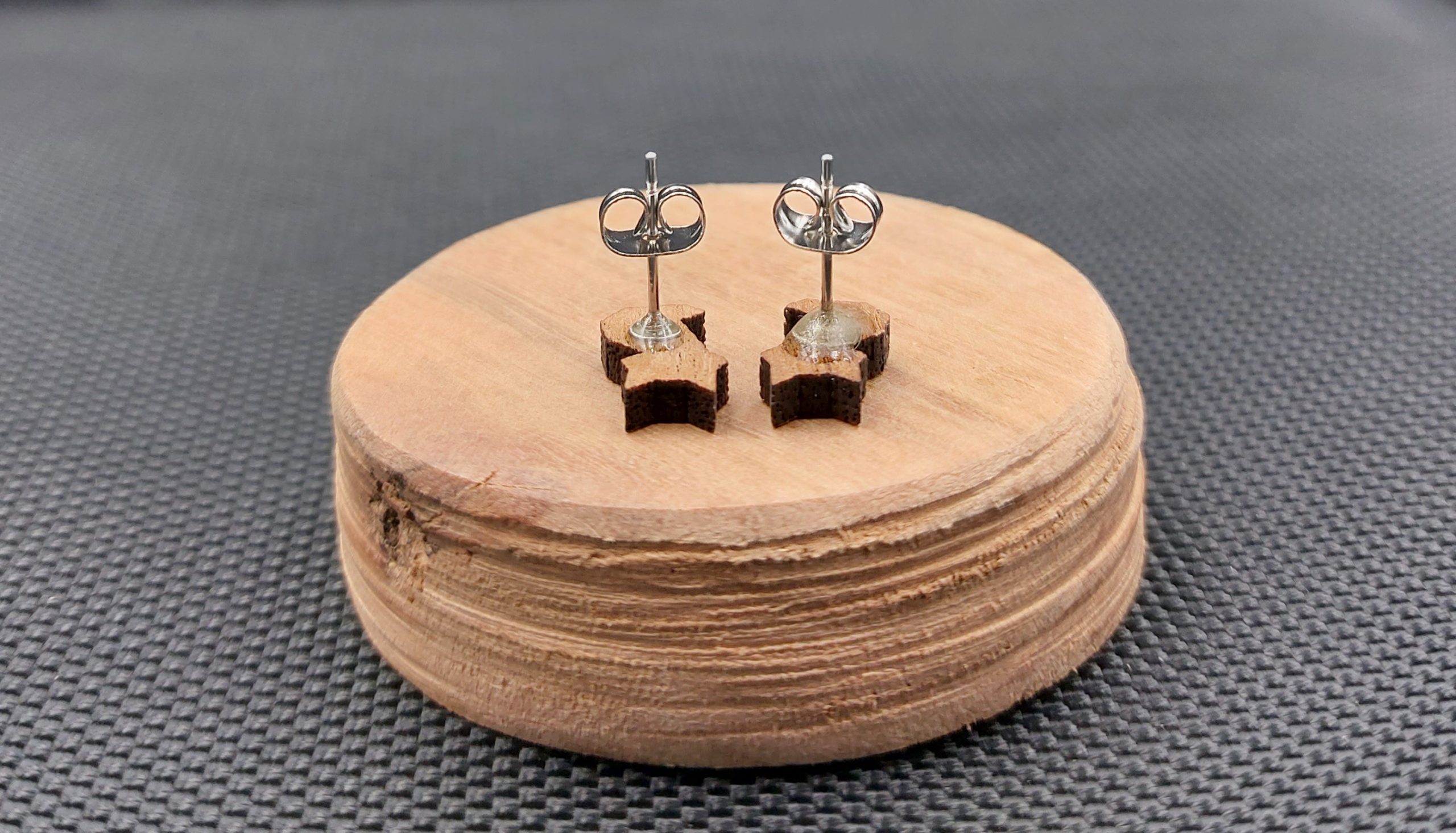 Kolczyki drewniane LISY - obrazek 2