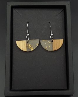 Kolczyki ŁÓDKI ZE ZŁOTKIEM