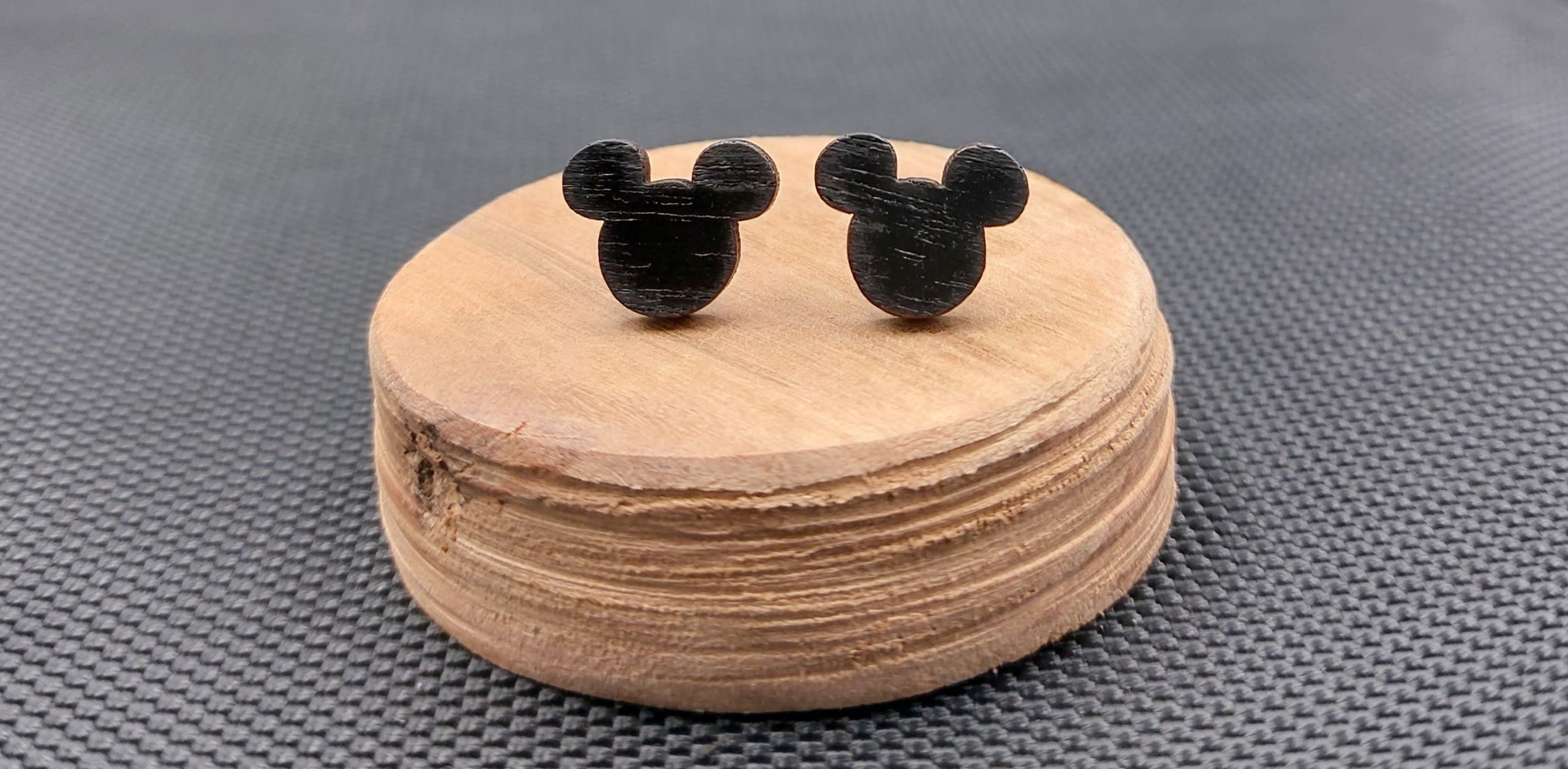 Kolczyki drewniane MYSZKI