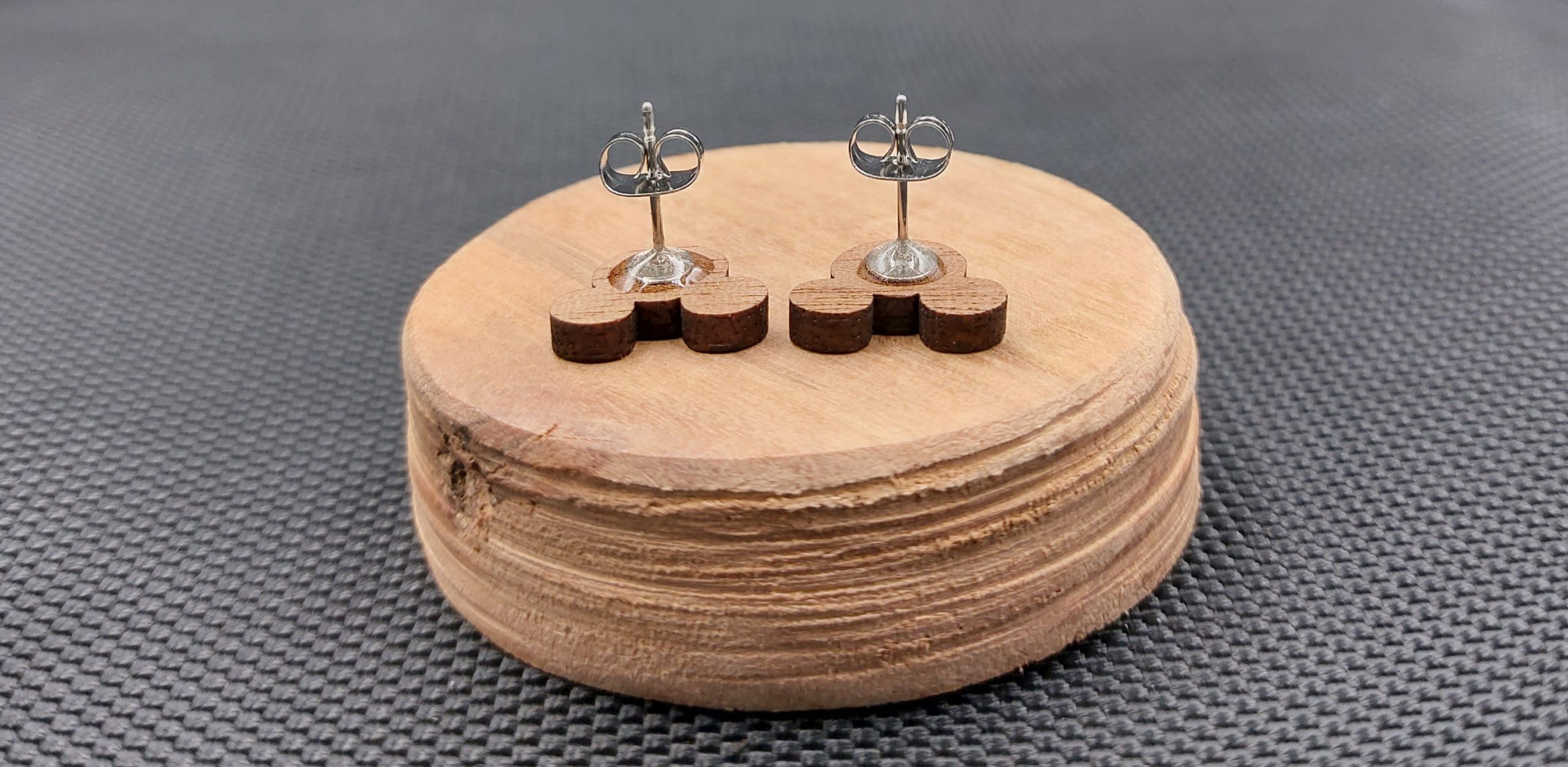 Kolczyki drewniane MYSZKI - obrazek 2