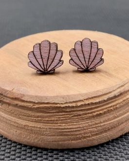 Kolczyki drewniane MUSZELKI