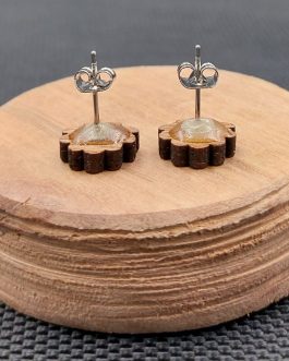 Kolczyki drewniane MUSZELKI