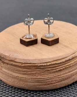 Kolczyki drewniane PIĘCIOKĄTY