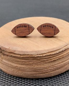 Kolczyki drewniane FOOTBALL AMERYKAŃSKI