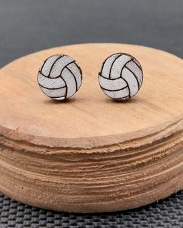 Kolczyki drewniane SIATKÓWKA