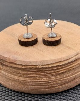 Kolczyki drewniane BASEBALL