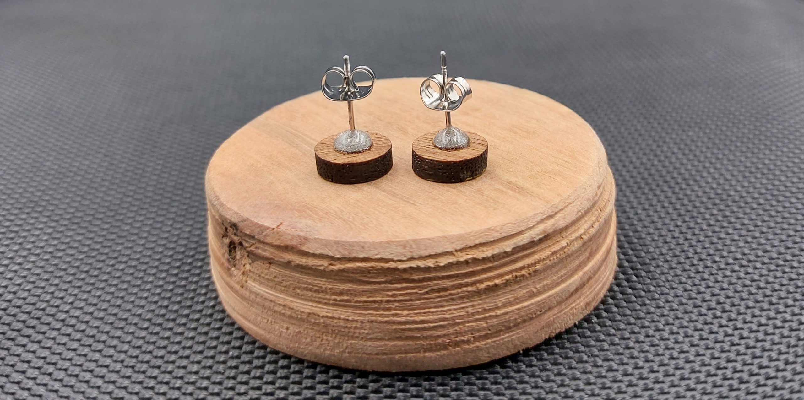 Kolczyki drewniane BASEBALL - obrazek 2