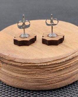 Kolczyki drewniane RÓŻE