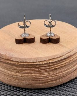 Kolczyki drewniane SERCA EKG