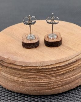 Kolczyki drewniane SOWY BRĄZOWE