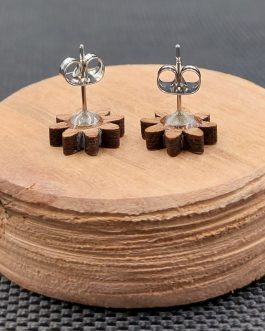 Kolczyki drewniane STOKROTKI