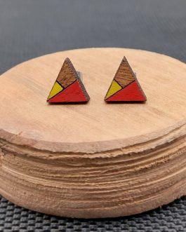 Kolczyki drewniane TRÓJKĄTY