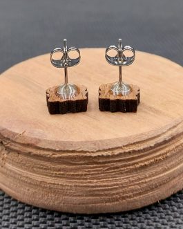 Kolczyki drewniane TYGRYSY