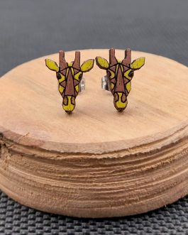Kolczyki drewniane ŻYRAFY