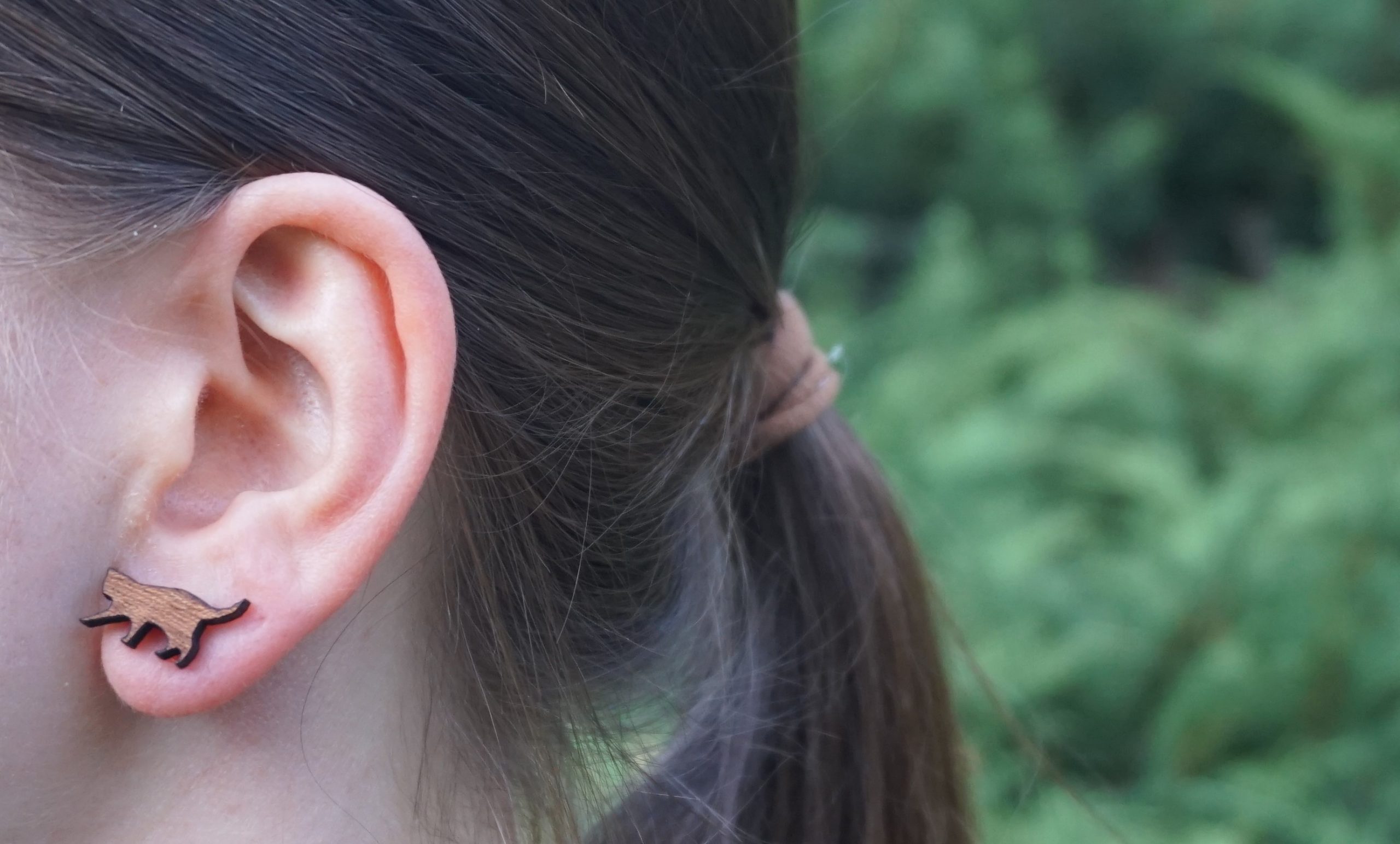 Kolczyki drewniane KOTY NATURALNE - obrazek 5