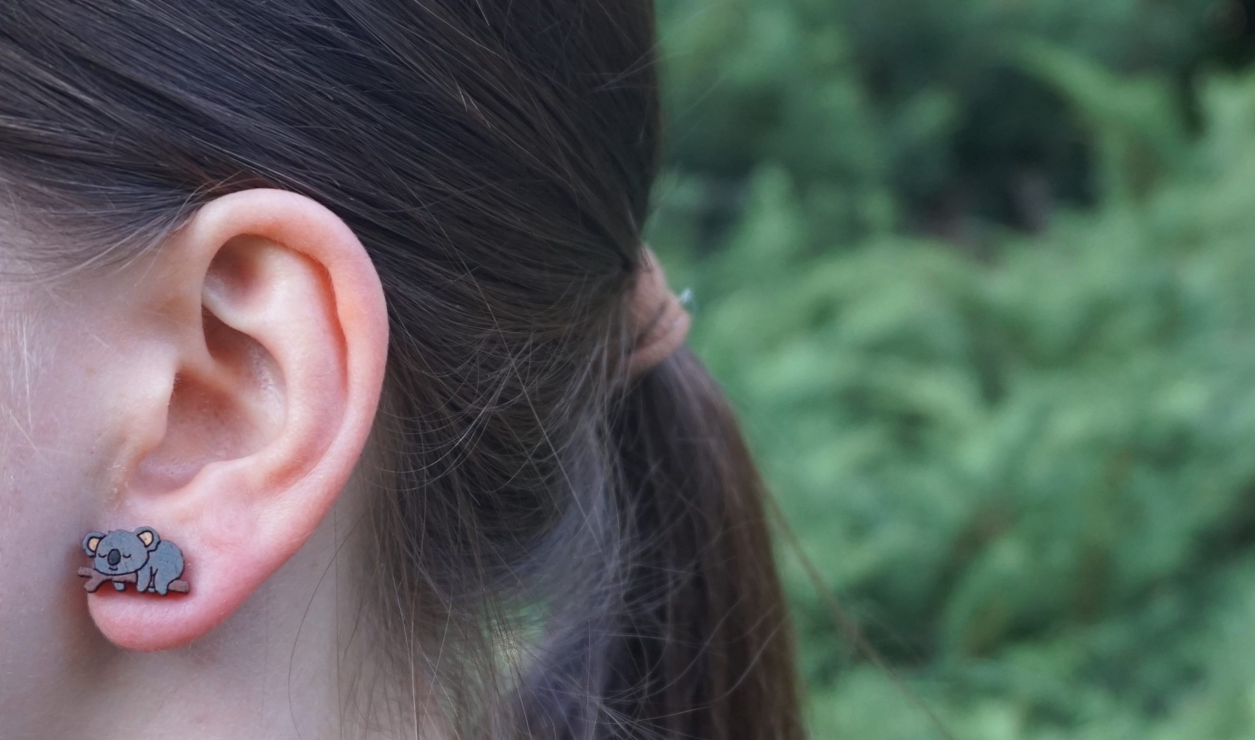 Kolczyki drewniane KOALA - obrazek 5