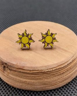 Kolczyki drewniane SŁONECZKA