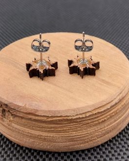 Kolczyki drewniane SŁONECZKA